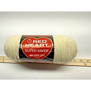 Red Heart Super Saver Yarn Aran 0313 No Dye Lot 4 Ply 8 oz Acrylic Skein